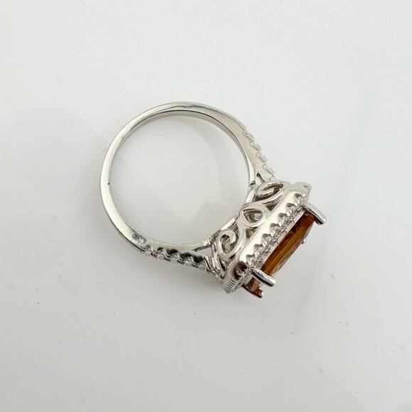 Elegant Emerald Cut Lab Created Sultanite Ring - Beautiful Detailing!  Size 7 - Picture 10 of 16